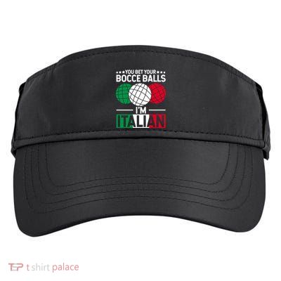 You Bet Your Bocce Balls IM Italian Funny Gift Italian Gift Adult Drive Performance Visor