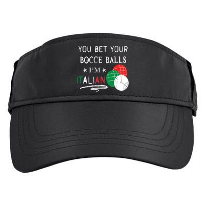You Bet Your Bocce Balls IM Italian Gift Adult Drive Performance Visor