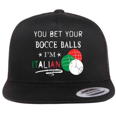 You Bet Your Bocce Balls IM Italian Gift Flatbill Hat