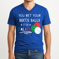You Bet Your Bocce Balls IM Italian Gift V-Neck T-Shirt