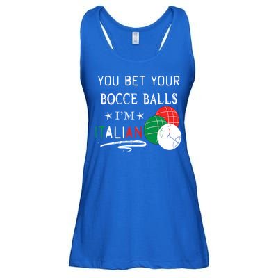 You Bet Your Bocce Balls IM Italian Gift Ladies Essential Flowy Tank