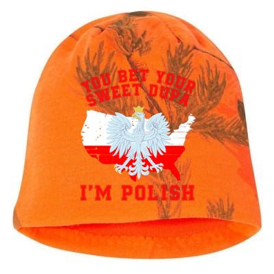 You Bet Your Sweet Dupa IM Polish Polska Funny Polish Saying Polish Tradition Kati - Camo Knit Beanie