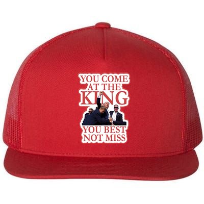 You Come At The King You Best Not Miss Donald Trump Flat Bill Trucker Hat