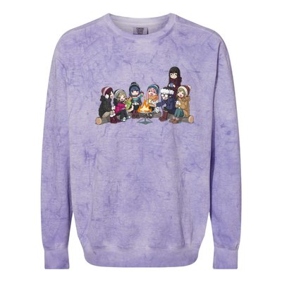 Yuru Camp All Character Gathering Colorblast Crewneck Sweatshirt