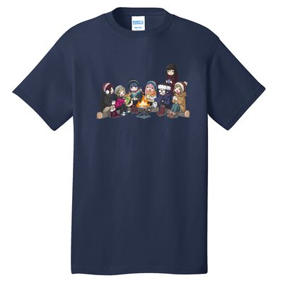 Yuru Camp All Character Gathering Tall T-Shirt