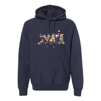 Yuru Camp All Character Gathering Premium Hoodie