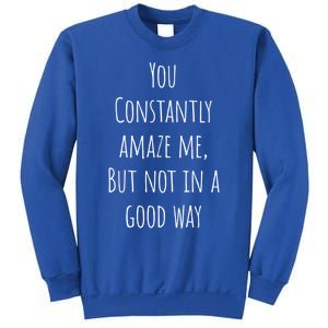 You Constantly Amaze Me But Not In A Good Way Great Gift Sweatshirt