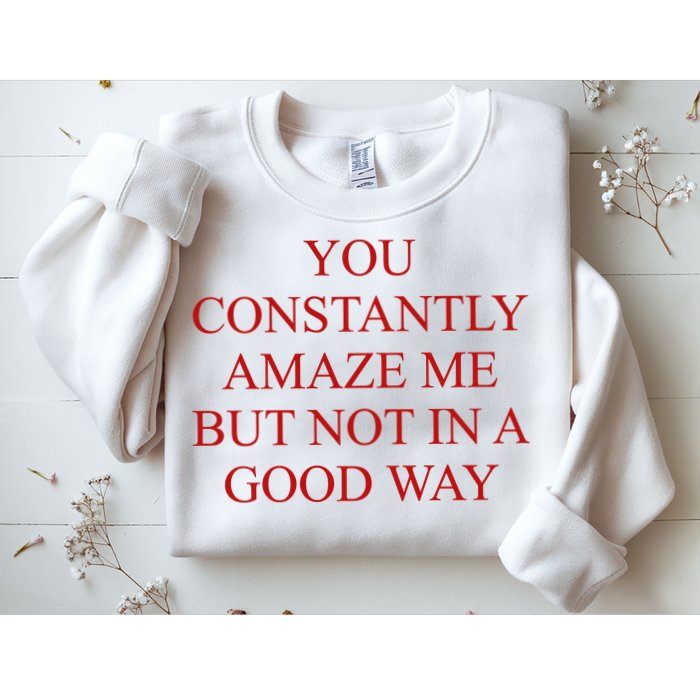 You Constantly Amaze Me But Not In A Good Way Sweatshirt