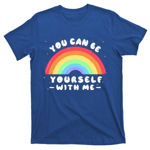 You Can Be Yourself With Me Lgbtq Ally Pride Gift T-Shirt