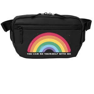 You Can Be Yourself With Me Lgbtq Ally Lesbian Pride Gift Crossbody Pack