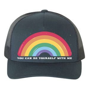 You Can Be Yourself With Me Lgbtq Ally Lesbian Pride Gift Yupoong Adult 5-Panel Trucker Hat