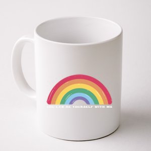 You Can Be Yourself With Me Lgbtq Ally Lesbian Pride Gift Coffee Mug