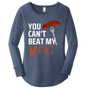 You CanT Beat My Meat Funny Bbq Lover Women's Perfect Tri Tunic Long Sleeve Shirt