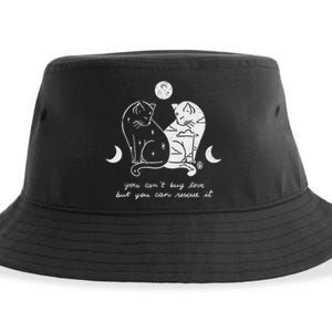 You CanT Buy Love But You Can Rescue It Cat Lovers Sustainable Bucket Hat