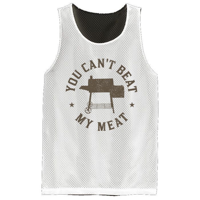 You Can't Beat My Meat BBQ Grilling Chef Funny Grill Mesh Reversible Basketball Jersey Tank