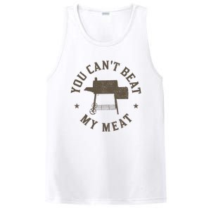 You Can't Beat My Meat BBQ Grilling Chef Funny Grill PosiCharge Competitor Tank