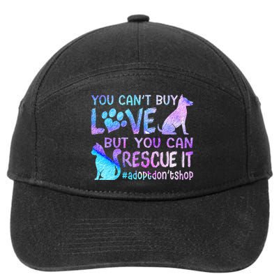 You Can't Buy Love But You Can Rescue It Adopt Don't Shop 7-Panel Snapback Hat