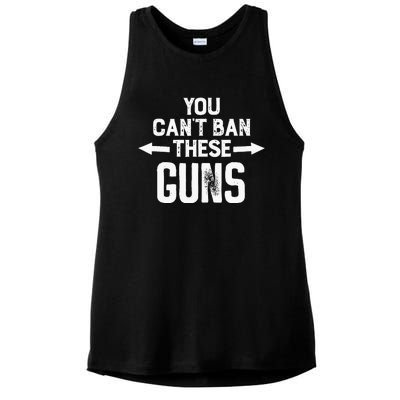 You Cant Ban These Guns Ladies PosiCharge Tri-Blend Wicking Tank