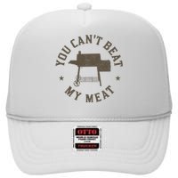 You CanT Beat My Meat Bbq Grilling Chef High Crown Mesh Back Trucker Hat