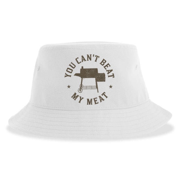 You CanT Beat My Meat Bbq Grilling Chef Sustainable Bucket Hat