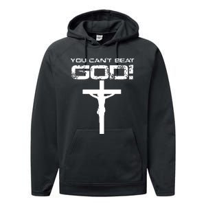 You Can't Beat God Performance Fleece Hoodie