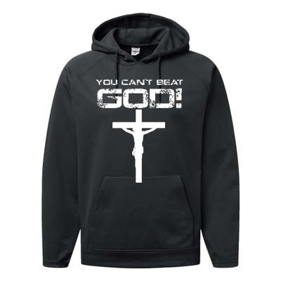 You Can't Beat God Performance Fleece Hoodie