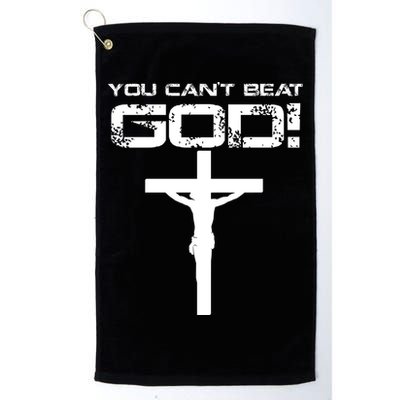 You Can't Beat God Golf Towel