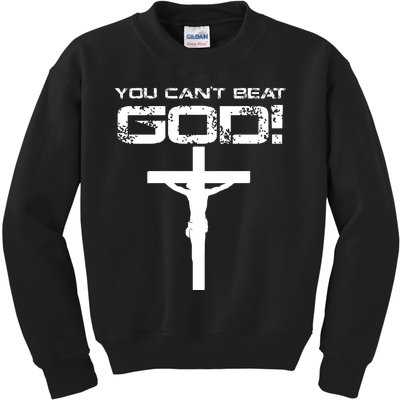 You Can't Beat God Kids Sweatshirt