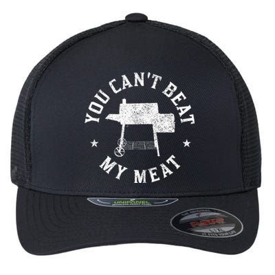 You CanT Beat My Meat Bbq Grilling Chef Flexfit Unipanel Trucker Cap