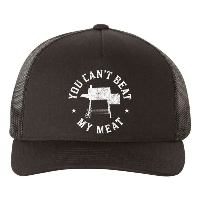 You CanT Beat My Meat Bbq Grilling Chef Yupoong Adult 5-Panel Trucker Hat