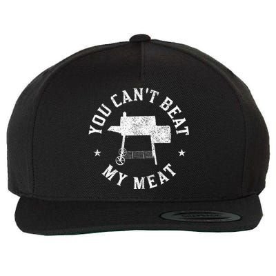 You CanT Beat My Meat Bbq Grilling Chef Wool Snapback Cap