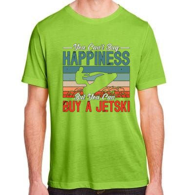 You Cant Buy Happiness Retro Jetski Water Sports Jet Skiing Cute Gift Adult ChromaSoft Performance T-Shirt