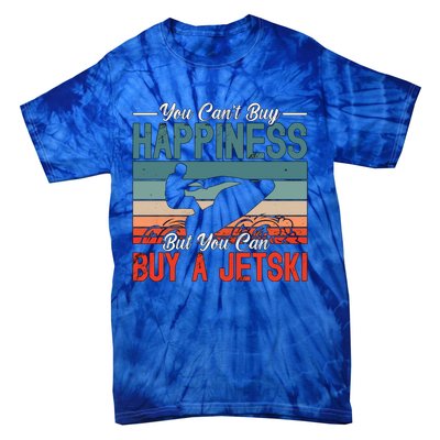 You Cant Buy Happiness Retro Jetski Water Sports Jet Skiing Cute Gift Tie-Dye T-Shirt