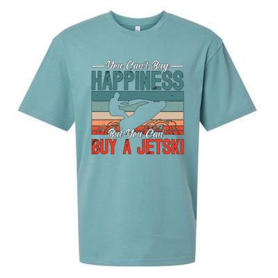 You Cant Buy Happiness Retro Jetski Water Sports Jet Skiing Cute Gift Sueded Cloud Jersey T-Shirt