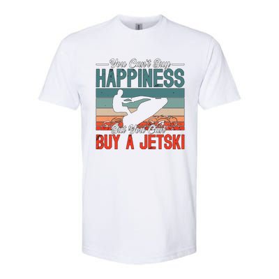 You Cant Buy Happiness Retro Jetski Water Sports Jet Skiing Cute Gift Softstyle® CVC T-Shirt