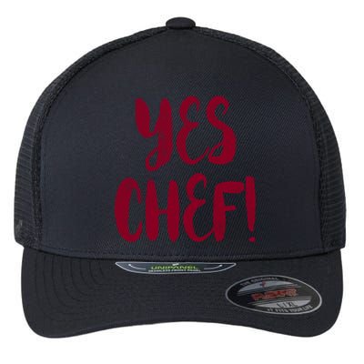 Yes Chef! Cool Design For Line Cooks Prep Cooks Sous Chef Gift Flexfit Unipanel Trucker Cap