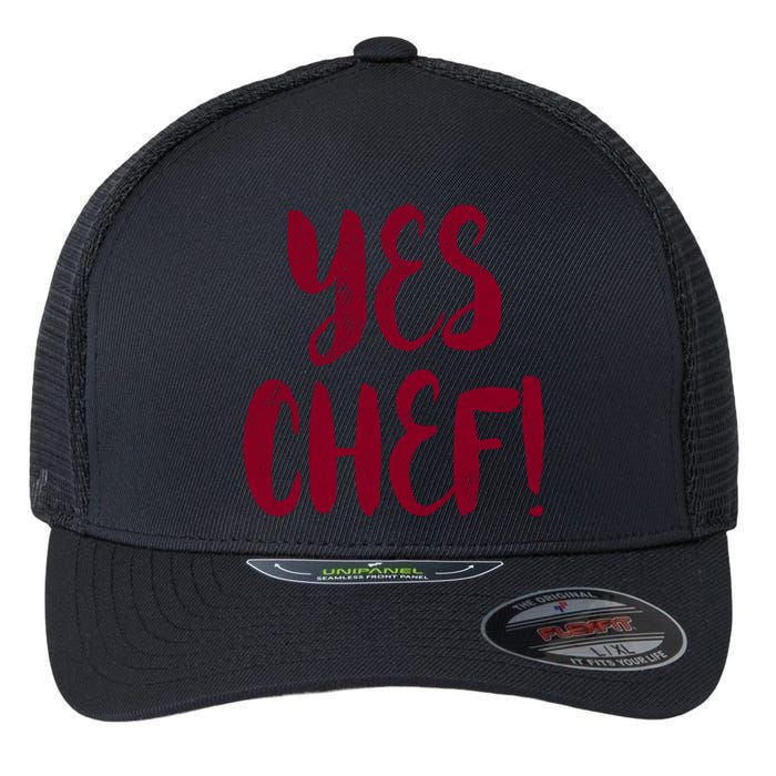Yes Chef! Cool Design For Line Cooks Prep Cooks Sous Chef Gift Flexfit Unipanel Trucker Cap