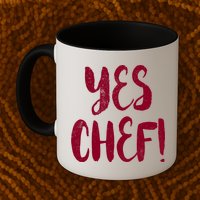 Yes Chef! Cool Design For Line Cooks Prep Cooks Sous Chef Gift Mug