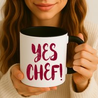 Yes Chef! Cool Design For Line Cooks Prep Cooks Sous Chef Gift Mug