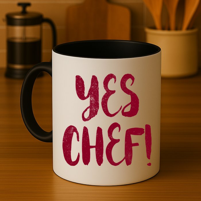 Yes Chef! Cool Design For Line Cooks Prep Cooks Sous Chef Gift Mug