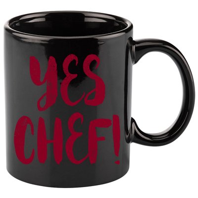 Yes Chef! Cool Design For Line Cooks Prep Cooks Sous Chef Gift 11oz C Handle Ceramic Mug