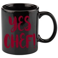 Yes Chef! Cool Design For Line Cooks Prep Cooks Sous Chef Gift 11oz C Handle Ceramic Mug