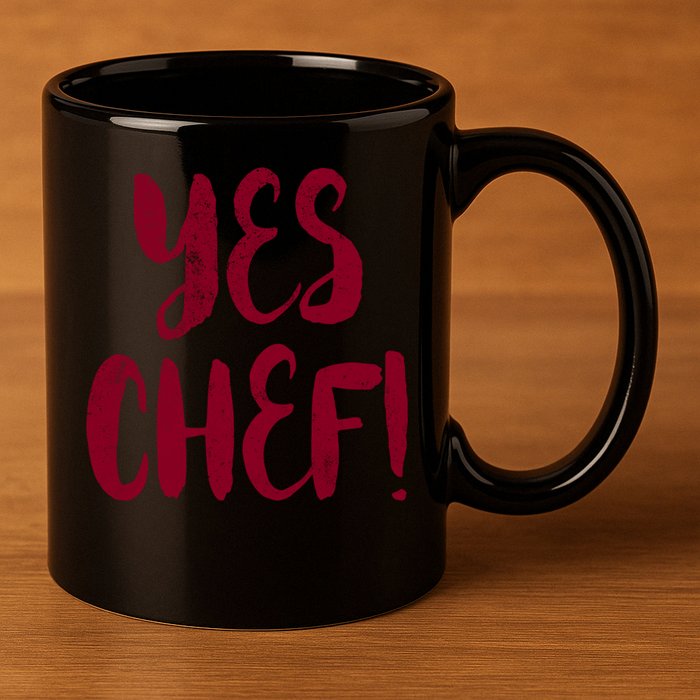 Yes Chef! Cool Design For Line Cooks Prep Cooks Sous Chef Gift 11oz C Handle Ceramic Mug