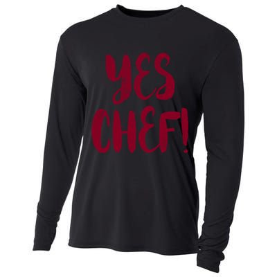 Yes Chef! Cool Design For Line Cooks Prep Cooks Sous Chef Gift Cooling Performance Long Sleeve Crew