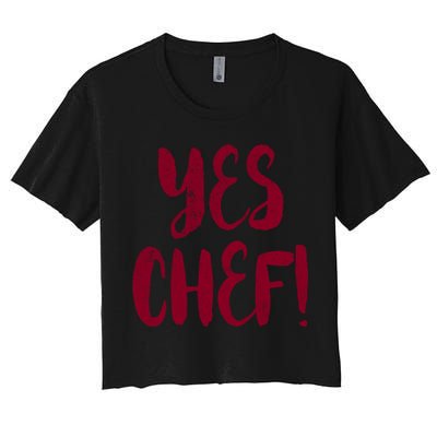 Yes Chef! Cool Design For Line Cooks Prep Cooks Sous Chef Gift Crop Top