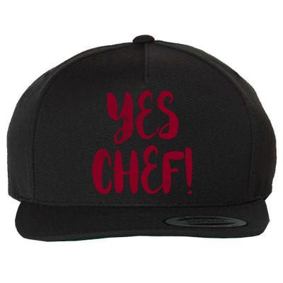 Yes Chef! Cool Design For Line Cooks Prep Cooks Sous Chef Gift Wool Snapback Cap