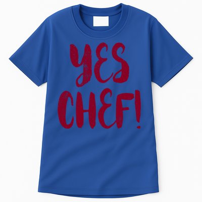 Yes Chef! Cool Design For Line Cooks Prep Cooks Sous Chef Gift Tall T-Shirt