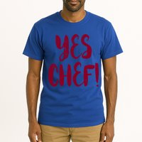 Yes Chef! Cool Design For Line Cooks Prep Cooks Sous Chef Gift Tall T-Shirt