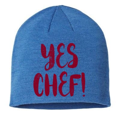 Yes Chef! Cool Design For Line Cooks Prep Cooks Sous Chef Gift Sustainable Beanie