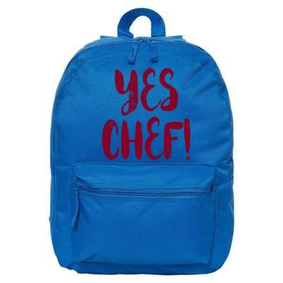 Yes Chef! Cool Design For Line Cooks Prep Cooks Sous Chef Gift 16 in Basic Backpack